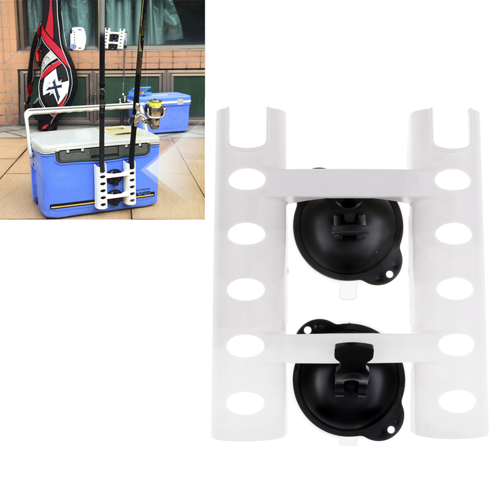 釣り竿ラック 吸盤式マウント 耐久性のあるABS製 2本竿ブ - Fishing Rod Rack のレビューと価格